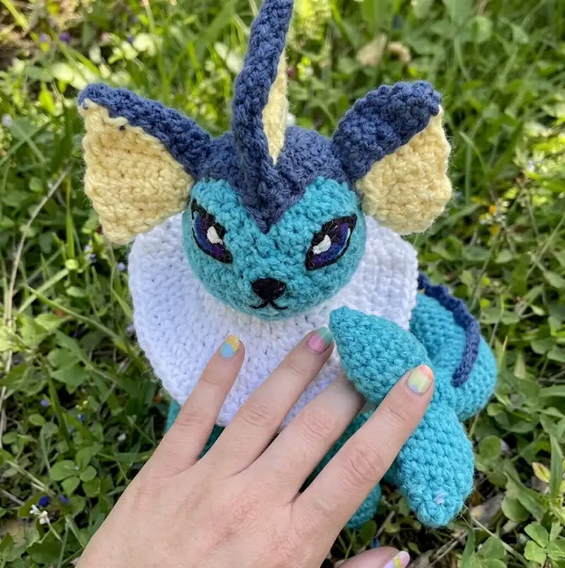 Complimentary Intermediate crochet pattern: Vaporeon Amigurumi Pattern - Simple to follow guide