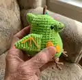 Pearodactyl Amigurumi Pattern step 2 - assembly progress