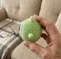 Mike Wazowski Amigurumi Pattern step 3 - details and accessories