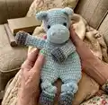 Hippo Lovey Amigurumi Pattern step 4 - final assembly and finishing