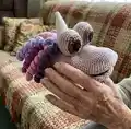 Unicorn Hand Puppet Amigurumi Pattern step 4 - final assembly and finishing