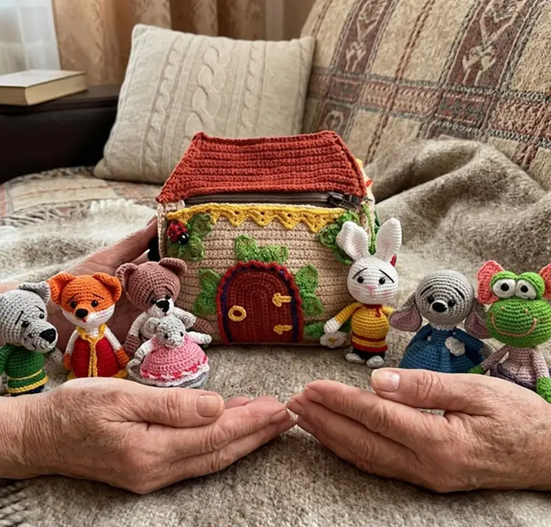 Complimentary Intermediate crochet pattern: Finger Puppets Set Teremok Amigurumi Pattern - Simple to follow guide