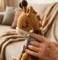 Ollie the Giraffe Amigurumi Pattern step 3 - details and accessories