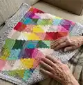 Floral Blocks Crochet Pattern step 1 - construction progress