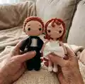 Wedding Couple Amigurumi Pattern step 4 - final assembly and finishing